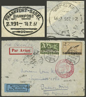 SWITZERLAND: TRAIN + AIRPLANE Combination: Airmail Cover Dispatched From Gstaad To Argentina On 10/FE/1937 Franked With  - Other & Unclassified