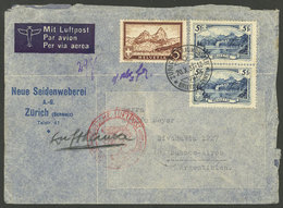 SWITZERLAND: 20/OC/1937 Zürich - Argentina, Airmail Cover Sent By German DLH With Large Postage Of 13Fr., On Back Buenos - Other & Unclassified