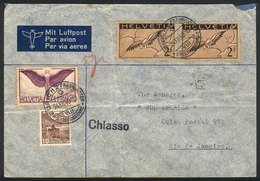 SWITZERLAND: Airmail Cover Sent From Zürich To Rio De Janeiro On 24/DE/1940 Franked With 5.10Fr., Minor Defects, Interes - Otros & Sin Clasificación