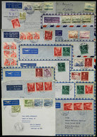 SWITZERLAND: 16 Airmail Covers Sent To Brazil Between 1946 And 1956 With Very Nice Postages, VF General Quality! - Other & Unclassified