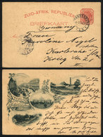 TRANSVAAL: 1p. Postal Card Illustrated On Back With Views Of Johannesburg, Sent From Johannesburg To Germany On 6/DE/189 - Transvaal (1870-1909)