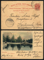 TRANSVAAL: 1p. Postal Card Illustrated On Back With View Of "Hey's Park", Sent From Johannesburg To Germany On 25/AP/189 - Transvaal (1870-1909)