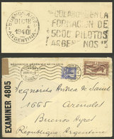 TUNISIA: 24/JUL/1940 Tunisia - Argentina, Cover Franked With 2.50Fr., With Allied Censor Label And Buenos Aires Arrival  - Tunisia