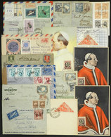 WORLDWIEDE: About 15 Covers, Cards, Etc. Of Varied Countries And Periods, Including Much Thematic Material, Flights, Cov - Sonstige & Ohne Zuordnung