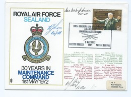 3336 RAF ROYAL AIR FORCE SEALAND 30 Years In Maintenance Command 1972 Commémorative Bruggen Andover HQMC Signée - Marcofilie