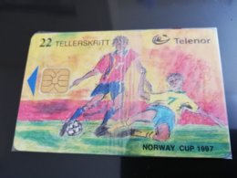 NORWAY NOORWEGEN TELENOR 22 Tellerskritt Mint Futbol **169** - Norwegen