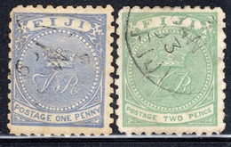 Fiji 1881-2 1d & 2d SG39a/40 - Used - Fidschi-Inseln (...-1970)