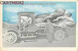 CAMION ET BETTERAVE GEANTE SURREALISME VOITURE AUTOMOBILE TRUCK SURREALISM AGRICULTURE BEET FREAK VEGETABLES - Trucks, Vans &  Lorries