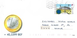 Belgium 2002 Aubange Money Currency Euro Introduction Postal Stationary Cover - Enveloppes-lettres
