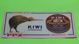 Buvard 24 - CIRAGE KIWI - état D'usage : Voir Photos - 20.5x9 Environ - Vers Année 1960 - Produits Ménagers