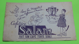 Buvard 25 - Cafetière SALAN - état D'usage : Voir Photos - 21x13.5 Environ - Vers Année 1960 - Café & Thé