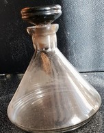 Carafe Liqueur Conique Ambrée Tchéque 1930 - Licor Espirituoso