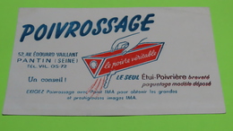 Buvard 65 - POIVROSSAGE Poivre - Images Collecteur IMA - Etat D'usage : Voir Photos - 18x10.5 Environ -vers Année 1960 - Alimentare