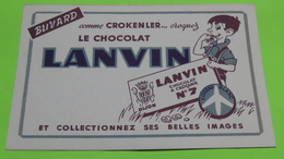 Buvard 71 - Chocolat LANVIN - Album Collecteur D'images - Etat D'usage : Voir Photos - 21x13.5 Environ-vers Année 1950 - Cocoa & Chocolat