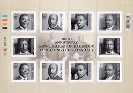 South Africa - 2019 100th Anniversary SANNC Delegation To London Sheet (**) - Ongebruikt