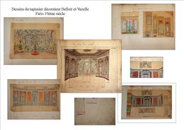 1 Ensemble De Dessin Belloir Et Vazelle Peintres Décorateurs Du 19ème Siècle - Zeichnungen