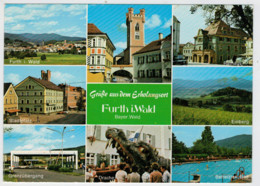 FURTH  I.  WALD    RATHAUS   STADTURM MIT GLOCKENSPIEL       2  SCAN     (VIAGGIATA) - Furth