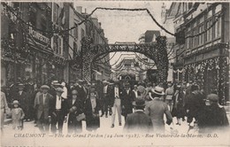 CHAUMONT  HAUTE MARNE   52   CPA  FETE DU GRAND PARDON RUE VICTOIRE DE LA MARNE - Chaumont