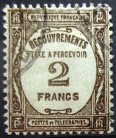 FRANCE                               TAXE 62                          OBLITERE - 1859-1959 Oblitérés