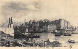 CPA 49 ANGERS ANCIEN PONT SUSPENDU DE LA BASSE CHAINE AVANT LA CATASTROPHE DU 16 AVRIL 1850 - Angers