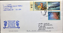 United Nations, New York, Circulated FDC, "Endangered Species", "Whales", "Cetaceans", "Sea Horses", 2008 - Lettres & Documents