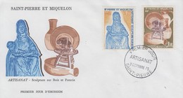 Enveloppe   FDC  1er  Jour   SAINT  PIERRE  ET  MIQUELON   Artisanat    1975 - FDC