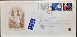 Slovakia,  Circulated Cover To Portugal, "Cities", "Trnava", Architecture", "Churches" - Lettres & Documents