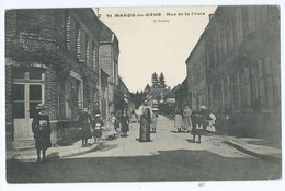 3346 Saint-Mards-en-Othe Rue De La Croix Bruley Semeuse Cachet Perlée Rochette 1907 Tete Beche Des 2 Faces - Autres & Non Classés