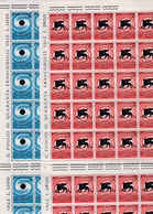 1962 Italia Repubblica 30° MOSTRA DEL CINEMA DI VENEZIA 80 Serie Di 2 Valori In Doppio Foglio Di 40 MNH** Double Sheet - Ganze Bögen