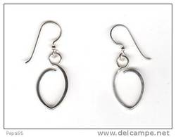 (réf Gou) - BOUCLES D'OREILLES En ARGENT - Très Fines, Forme GOUTTE - Earrings