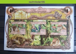 Nft028b FAUNA AAP APEN ZOOGDIEREN NEUSAAP CHIMPANSEE MONKEYS MAMMALS APES AFFEN SINGES GUINÉE 2013 PF/MNH - Monkeys