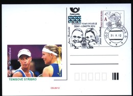 Czech Republic (12-20) Olympic Games 2012 Silver Tennis Double - Postcard - Verano 2012: Londres