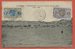 SAINT PIERRE ET MIQUELON CARTE POSTALE AFFRANCHIE DE 1924 - Briefe U. Dokumente