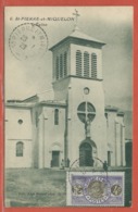 SAINT PIERRE ET MIQUELON CARTE POSTALE AFFRANCHIE DE 1929 - Storia Postale