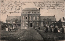 ! [59 Nord] Alte Ansichtskarte Aulnoye, L`Ecole Des Filles, Schule, Frankreich, Feldpostkarte 1914 - Aulnoye