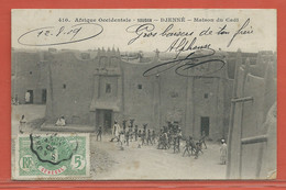 SENEGAL CARTE POSTALE AFFRANCHIE DE 1909 DE SAINT LOUIS POUR CARCASSONNE FRANCE - Cartas & Documentos