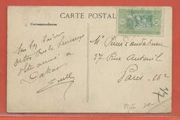SENEGAL CARTE POSTALE AFFRANCHIE POUR PARIS FRANCE (PLI) - Cartas & Documentos