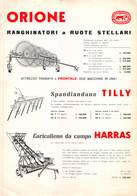 08987 "ORIONE - RANGHINATORI - SPANDIANDANE - CARICAFIENO DA CAMPO" VOLANTINO ORIGINALE - Tracteurs