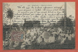 SENEGAL CARTE POSTALE AFFRANCHIE DE 1906 POUR BORDEAUX FRANCE - Briefe U. Dokumente