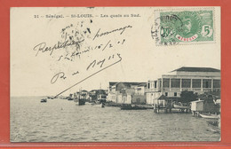 SENEGAL CARTE POSTALE AFFRANCHIE DE 1909 DE SAINT LOUIS POUR SARLAT FRANCE - Briefe U. Dokumente