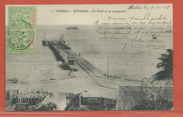 SENEGAL CARTE POSTALE AFFRANCHIE DE 1907 DE MEKHE POUR ARMENTIEUX FRANCE - Briefe U. Dokumente