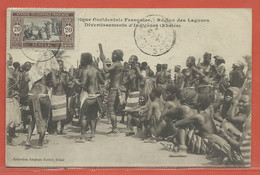 SENEGAL CARTE POSTALE AFFRANCHIE DE 1922 DE GOREE POUR PORNIC FRANCE - Briefe U. Dokumente