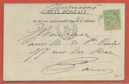 SENEGAL CARTE POSTALE AFFRANCHIE DE 1905 POUR PARIS FRANCE - Storia Postale