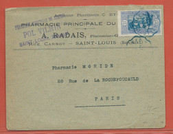 SENEGAL LETTRE DE 1925 DE SAINT LOUIS POUR PARIS FRANCE - Storia Postale