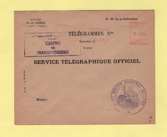 Centre Des Transmissions - Etat Major General Guerre - Service Telegraphique Officiel - EMA Machine K - 26 Juin 1945 - WW II