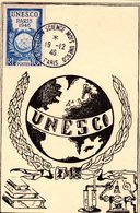 ✅ " UNESCO 1946 " Sur Carte Maximum De 1946 Obl PARIS. N°YT 771. Voir Les Cans Parfait état. - 1940-1949