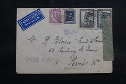 ESPAGNE - Enveloppe De Cambio Pour La France En 1939 Avec Contrôle Postal , Affranchissement Plaisant - L 55203 - Bolli Di Censura Repubblicana