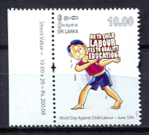 Sri Lanka 2015 Ceylan / World Day Against Child Labour MNH Día Mundial Contra El Trabajo Infantil / Cu2521  33-47 - Sri Lanka (Ceylon) (1948-...)