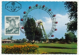 AUTRICHE - Carte Maximum "200 Jahre Wiener Prater" - La Roue Géante - 1966 - Cartoline Maximum