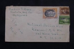 PHILIPPINES - Affranchissement Plaisant Surchargés " Victory " Sur Enveloppe De Isabela Pour New York - L 55211 - Philippinen